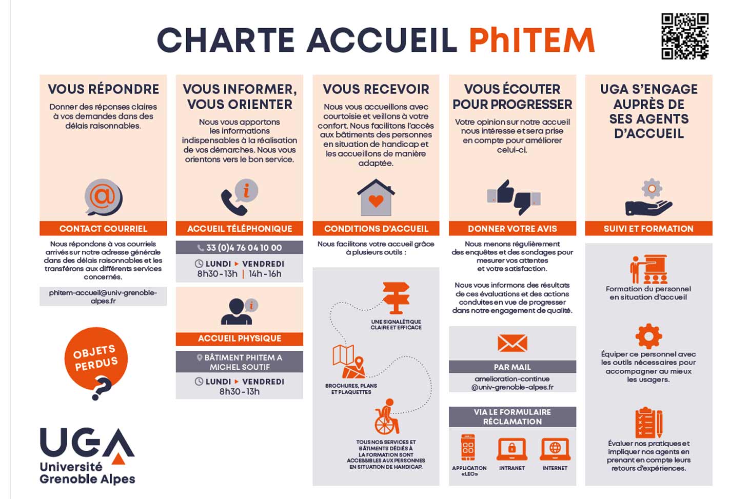 Charte accueil de l'UFR PhITEM