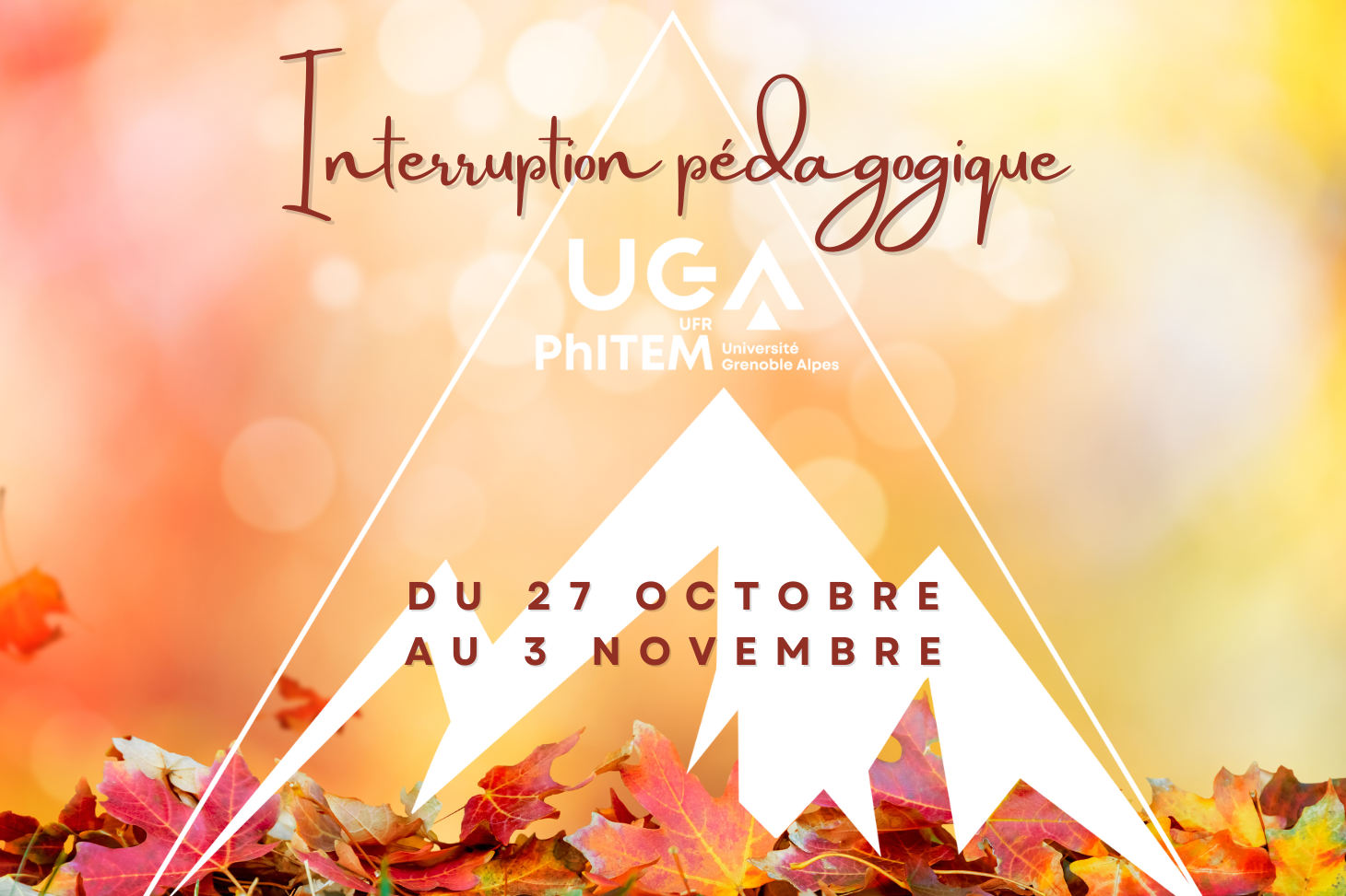 Interruption pédagogique de la toussaint