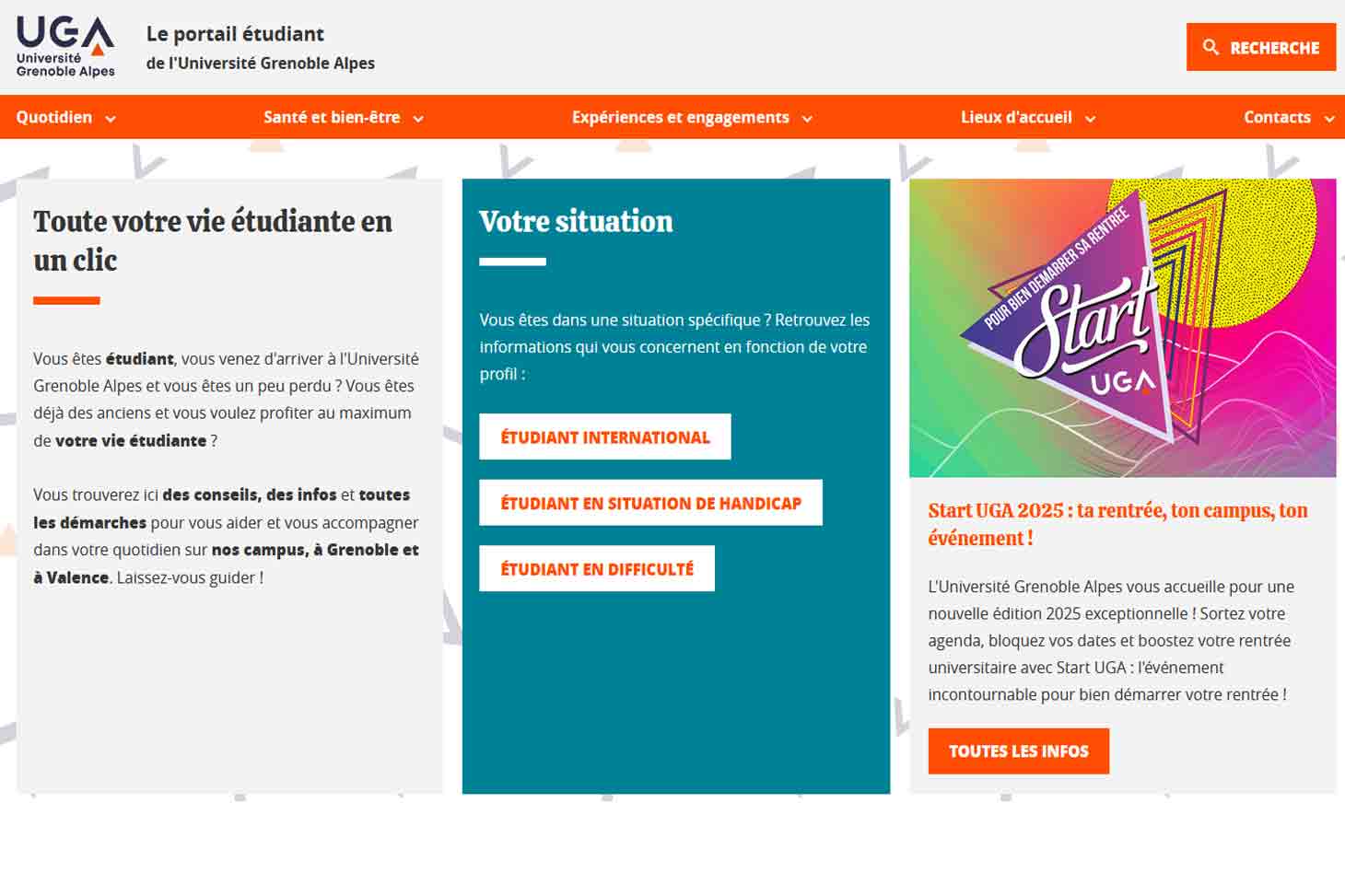 Portail étudiant UGA