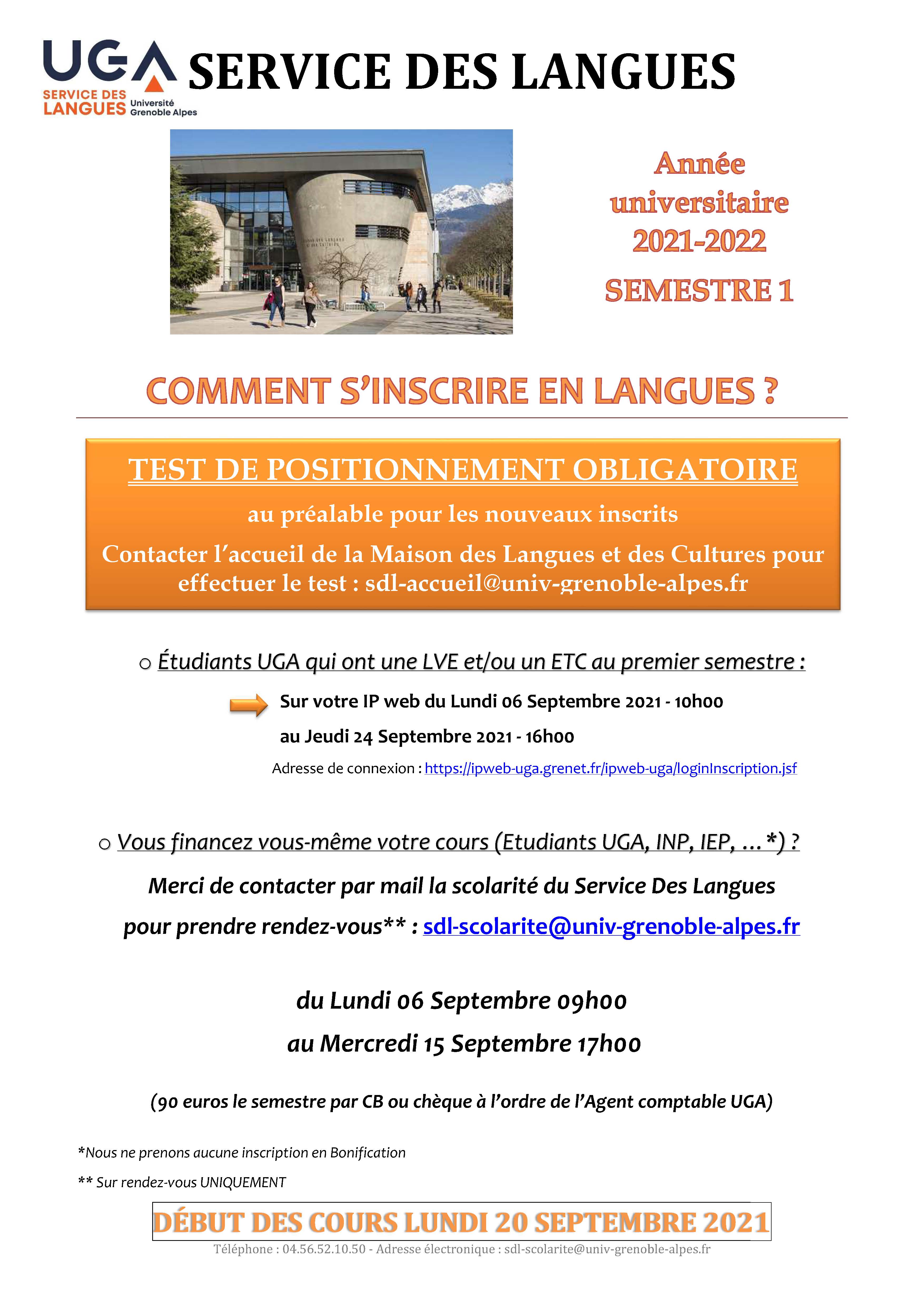 comment s'inscrire pour suivre une langue